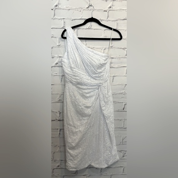 RENE RUIZ COLLECTION ONE SHOULDER SEQUIN COCKTAIL size 8 - Picture 3 of 9